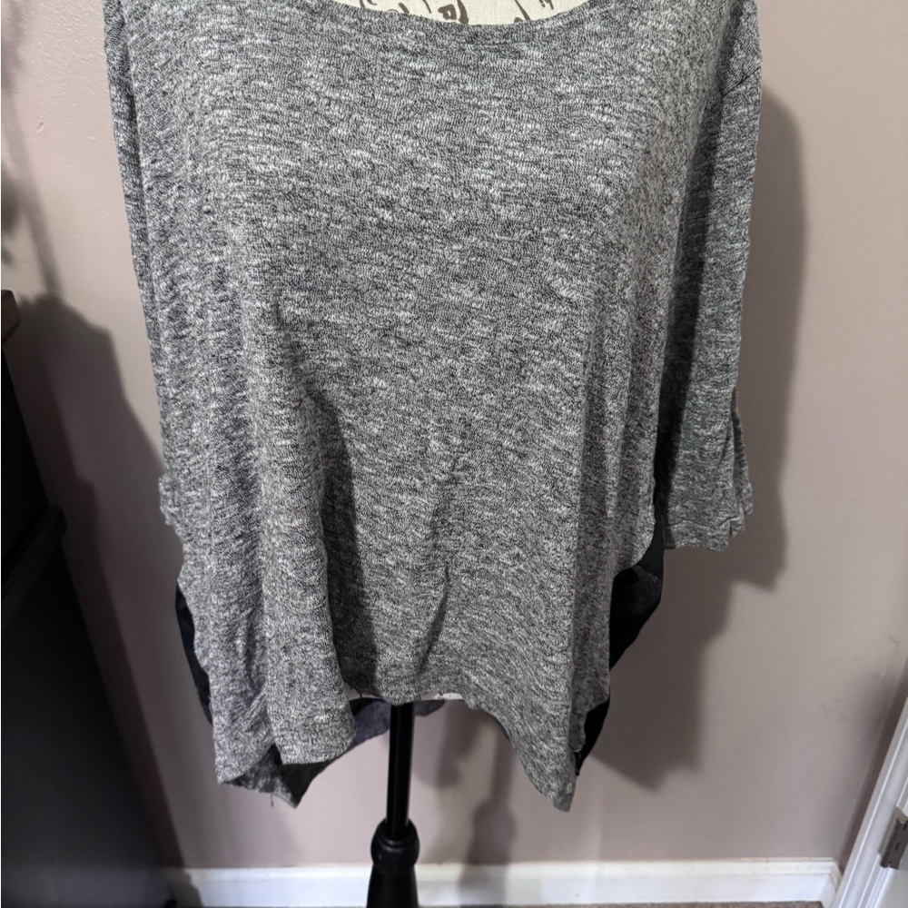French Laundry Heather Gray Relaxed Knit Pullover